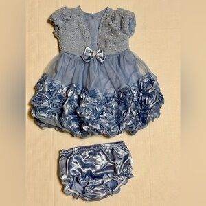 Nanette Baby 3D Floral Dress and Bloomers - Size 24 months